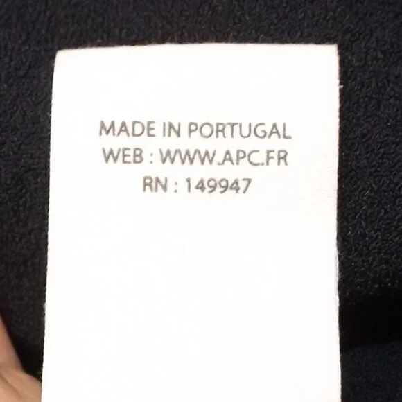 A.P.C. Dress, 36/XS, Ruffle Neck/Shoulder, Dark/Navy Blue, POCKETS, Short, Shift - Picture 14 of 14